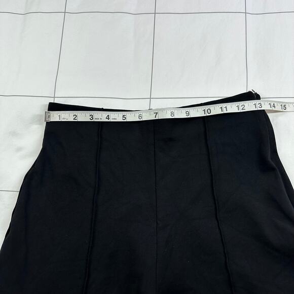 Quince Pants Women Medium Black Ponte Knit Super Wide Leg Ultra Stretch Side Zip - Picture 8 of 13